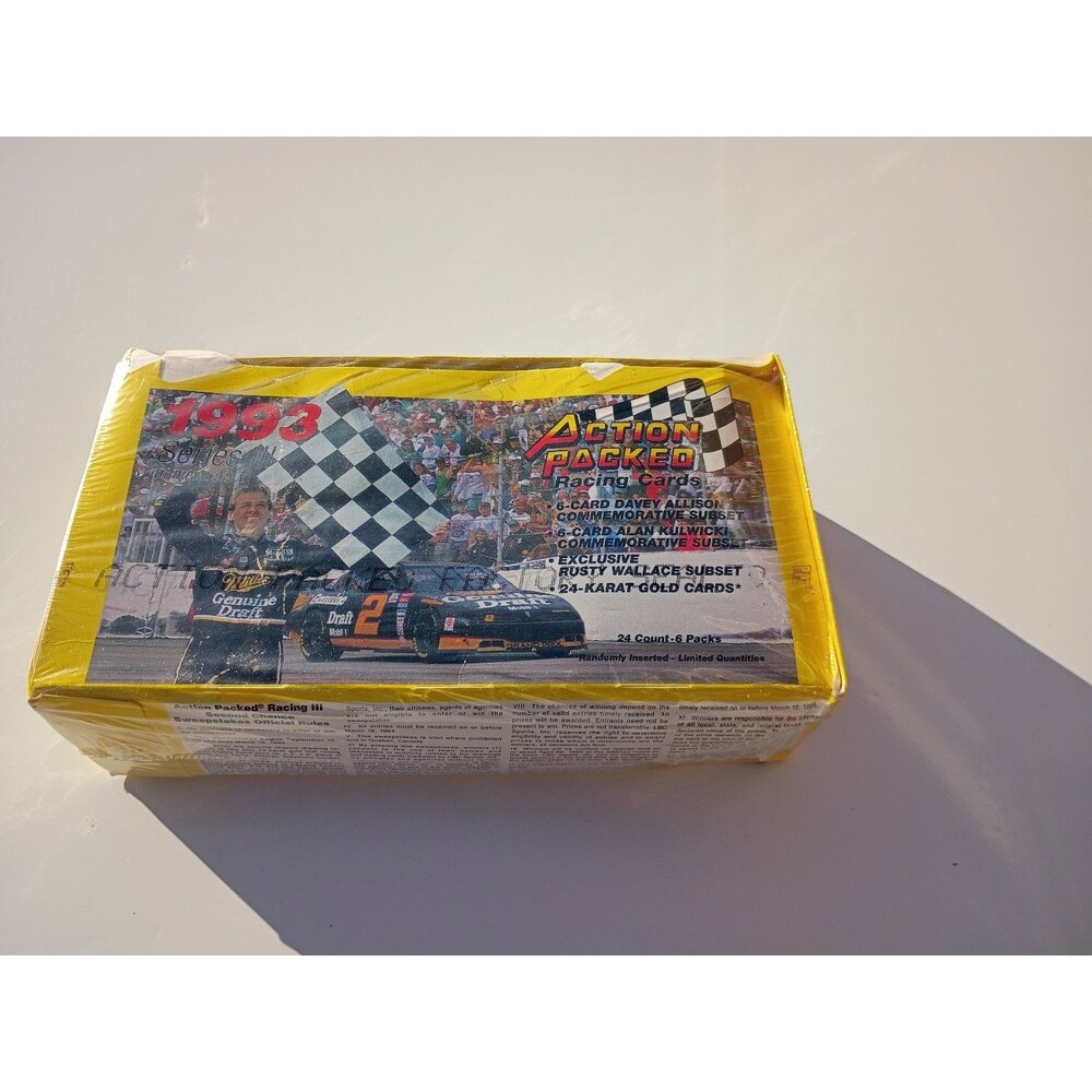 1993 Action Packed Series III Racing Cards Sealed Hobby Box - 24 Packs, Gold